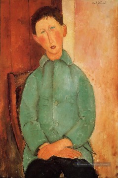 garçon dans une chemise bleue Amedeo Modigliani Peinture à l'huile